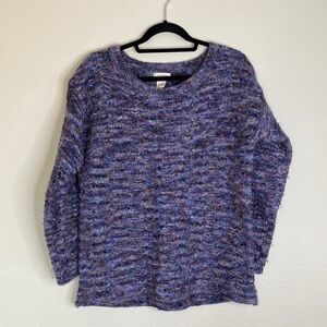 Sundance knitted purple thick crew neck sweater Sz medium EUC